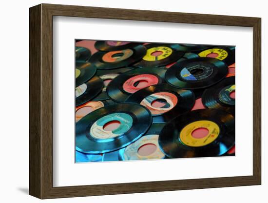 Collection of Vinyl Records, Wildwood, New Jersey, Usa-Julien McRoberts-Framed Photographic Print