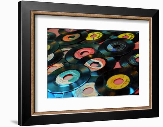 Collection of Vinyl Records, Wildwood, New Jersey, Usa-Julien McRoberts-Framed Photographic Print