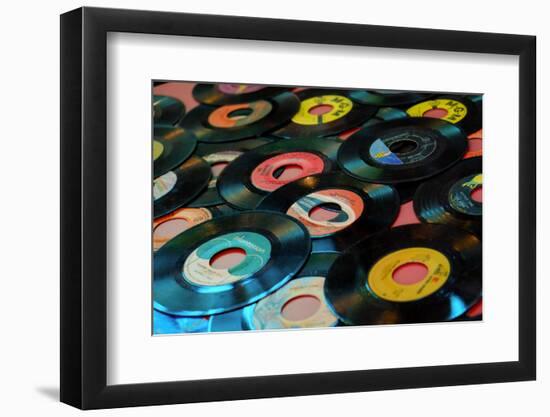 Collection of Vinyl Records, Wildwood, New Jersey, Usa-Julien McRoberts-Framed Photographic Print