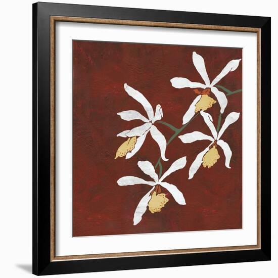 Collection Rouge - Floral-Linda Wood-Framed Giclee Print