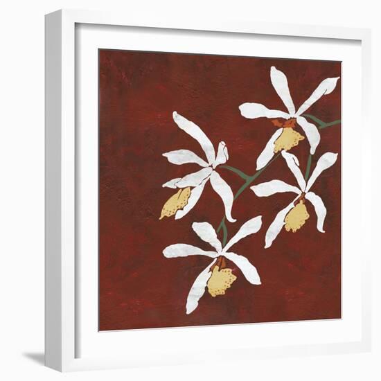 Collection Rouge - Floral-Linda Wood-Framed Giclee Print