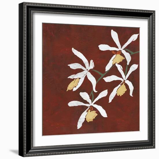 Collection Rouge - Floral-Linda Wood-Framed Giclee Print