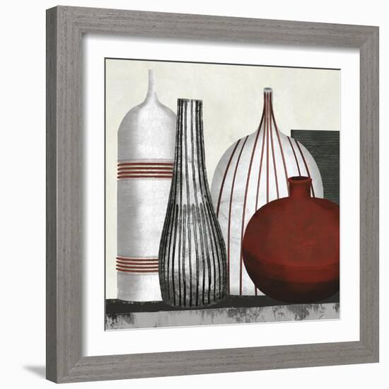 Collection Rouge - Party-Linda Wood-Framed Giclee Print