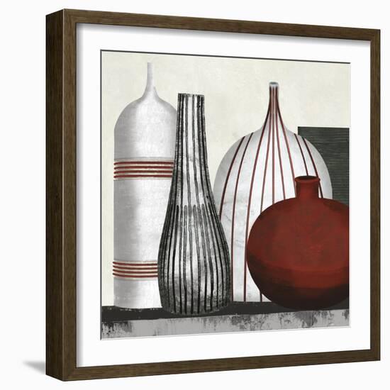 Collection Rouge - Party-Linda Wood-Framed Giclee Print