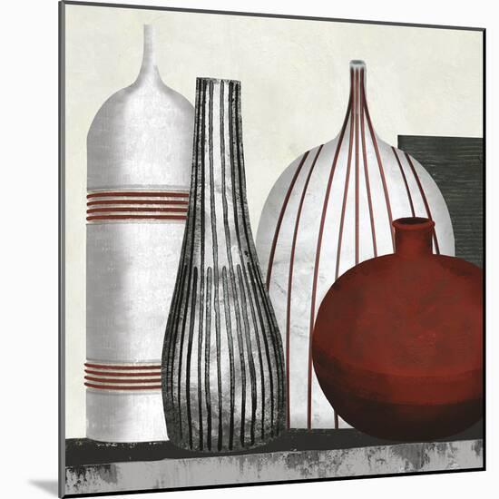 Collection Rouge - Party-Linda Wood-Mounted Giclee Print