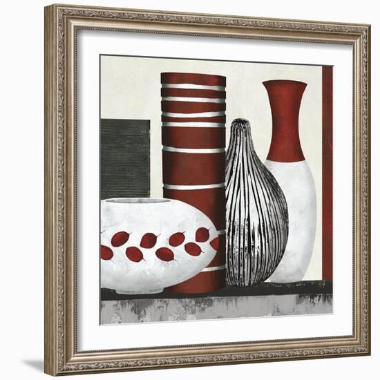Collection Rouge - Set-Linda Wood-Framed Giclee Print