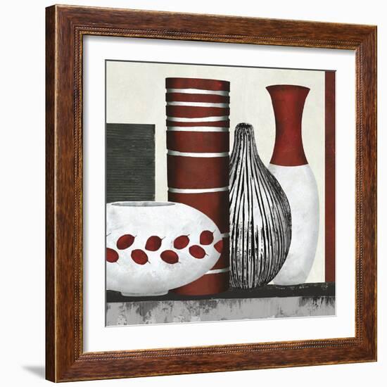 Collection Rouge - Set-Linda Wood-Framed Giclee Print