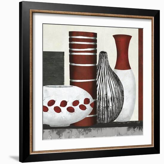 Collection Rouge - Set-Linda Wood-Framed Giclee Print