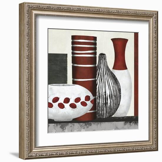 Collection Rouge - Set-Linda Wood-Framed Giclee Print