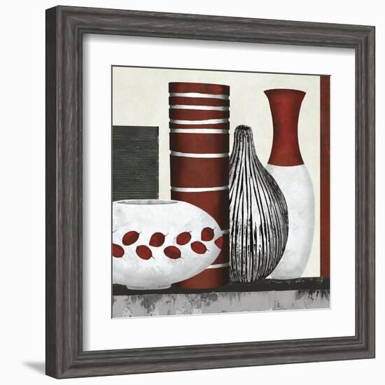 Collection Rouge - Set-Linda Wood-Framed Giclee Print