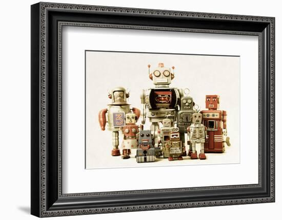 Collection Small &Large Robots-null-Framed Art Print