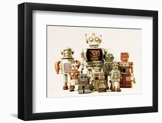 Collection Small &Large Robots-null-Framed Art Print