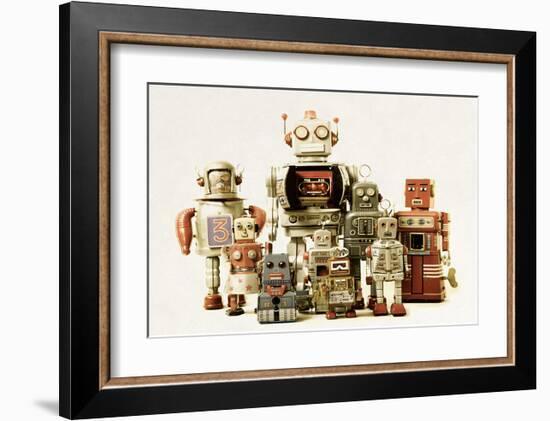 Collection Small &Large Robots-null-Framed Art Print