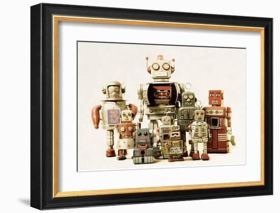 Collection Small &Large Robots-null-Framed Art Print