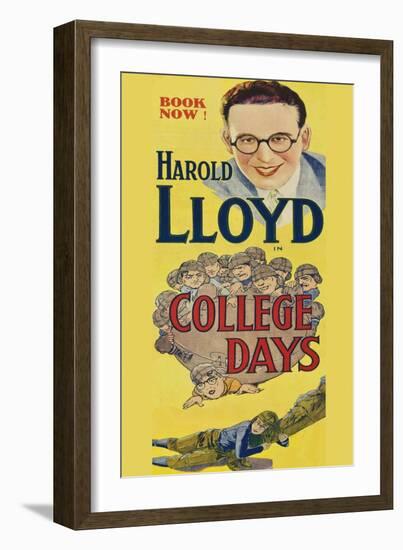 College Days - Football-null-Framed Art Print