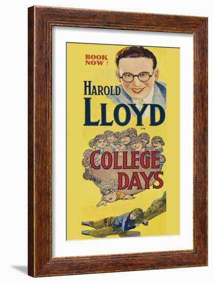 College Days - Football-null-Framed Art Print