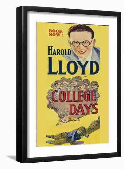 College Days - Football-null-Framed Art Print