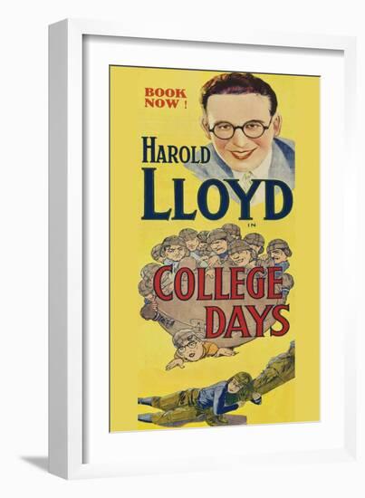 College Days - Football-null-Framed Art Print