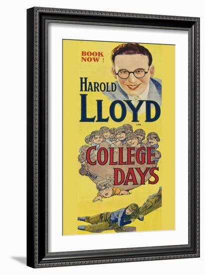 College Days - Football-null-Framed Art Print