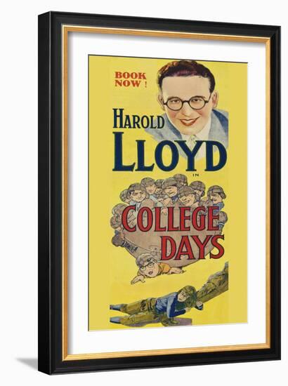 College Days - Football-null-Framed Art Print