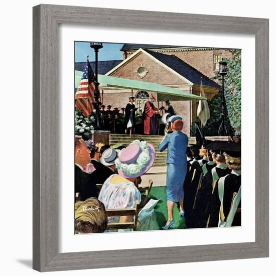 "College Graduation," June 4, 1960-Thornton Utz-Framed Giclee Print