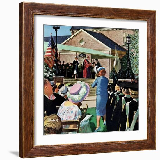 "College Graduation," June 4, 1960-Thornton Utz-Framed Giclee Print