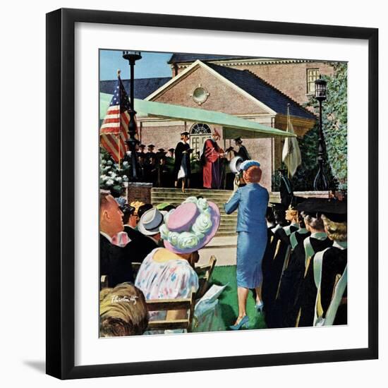 "College Graduation," June 4, 1960-Thornton Utz-Framed Giclee Print