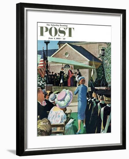 "College Graduation," Saturday Evening Post Cover, June 4, 1960-Thornton Utz-Framed Giclee Print