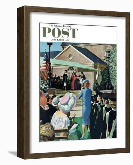 "College Graduation," Saturday Evening Post Cover, June 4, 1960-Thornton Utz-Framed Giclee Print