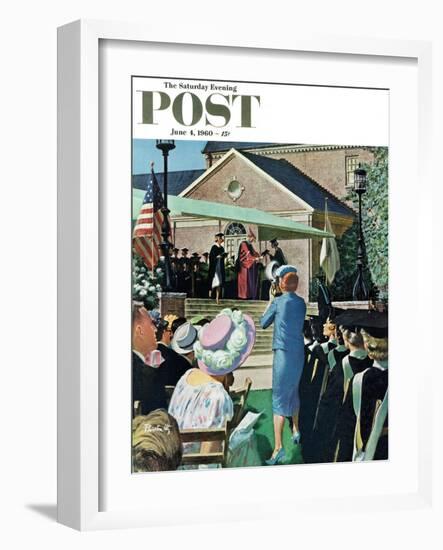 "College Graduation," Saturday Evening Post Cover, June 4, 1960-Thornton Utz-Framed Giclee Print