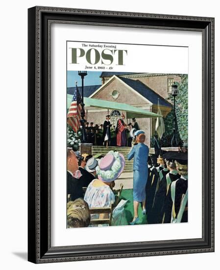 "College Graduation," Saturday Evening Post Cover, June 4, 1960-Thornton Utz-Framed Giclee Print