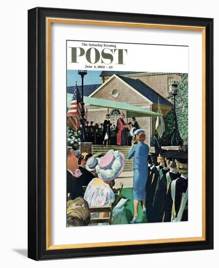 "College Graduation," Saturday Evening Post Cover, June 4, 1960-Thornton Utz-Framed Giclee Print