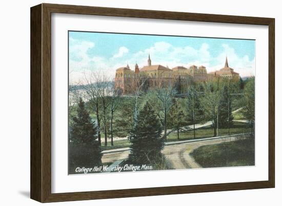 College Hall, Wellesley College, Mass.-null-Framed Art Print