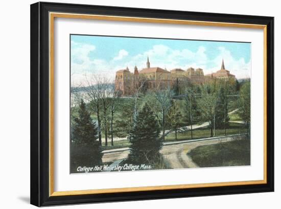 College Hall, Wellesley College, Mass.-null-Framed Art Print