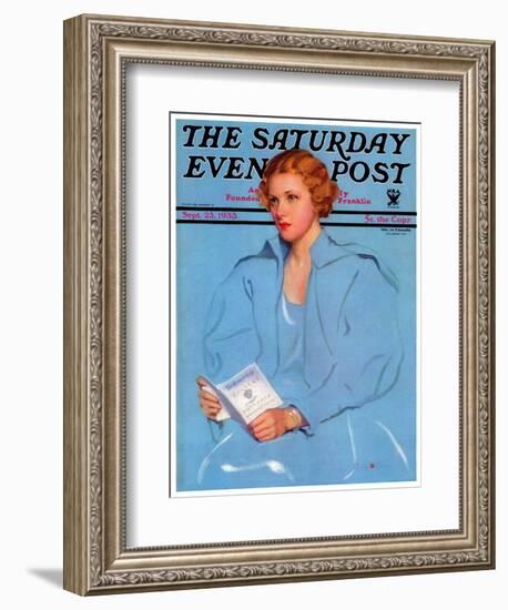 "College Requirements," Saturday Evening Post Cover, September 23, 1933-Penrhyn Stanlaws-Framed Giclee Print