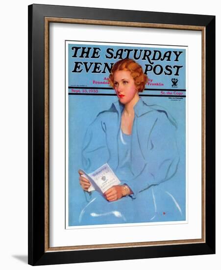 "College Requirements," Saturday Evening Post Cover, September 23, 1933-Penrhyn Stanlaws-Framed Giclee Print