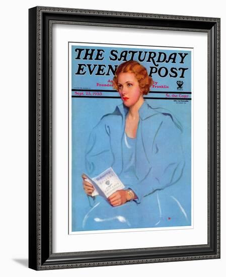 "College Requirements," Saturday Evening Post Cover, September 23, 1933-Penrhyn Stanlaws-Framed Giclee Print