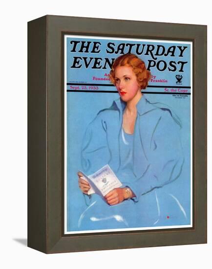 "College Requirements," Saturday Evening Post Cover, September 23, 1933-Penrhyn Stanlaws-Framed Premier Image Canvas