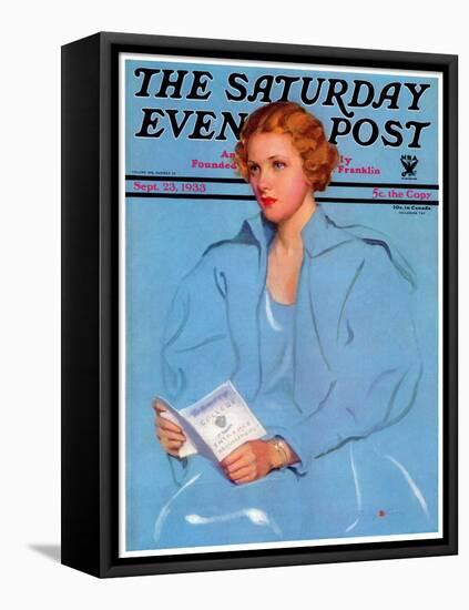 "College Requirements," Saturday Evening Post Cover, September 23, 1933-Penrhyn Stanlaws-Framed Premier Image Canvas