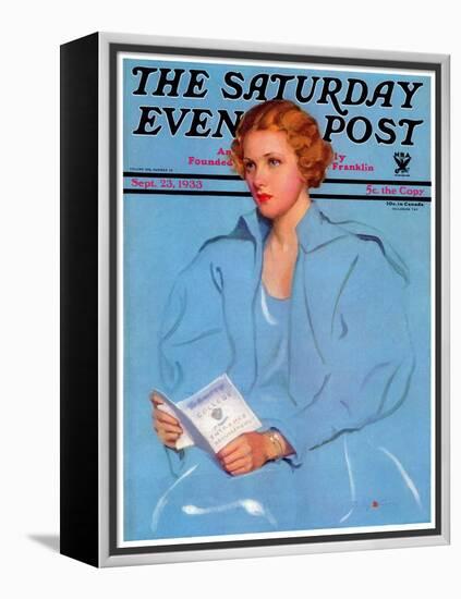 "College Requirements," Saturday Evening Post Cover, September 23, 1933-Penrhyn Stanlaws-Framed Premier Image Canvas