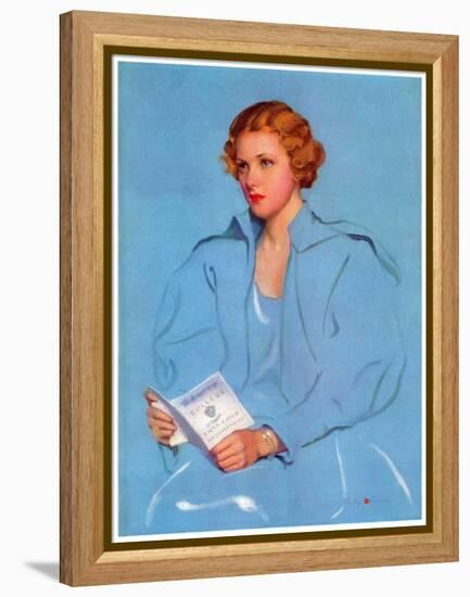 "College Requirements,"September 23, 1933-Penrhyn Stanlaws-Framed Premier Image Canvas