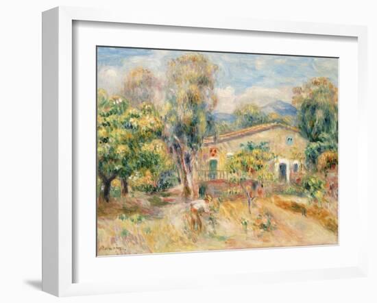 Collettes Farmhouse, Cagnes, 1910-Pierre-Auguste Renoir-Framed Giclee Print