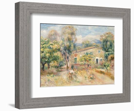 Collettes Farmhouse, Cagnes, La Ferme De Collettes, Cagnes, 1910-Pierre-Auguste Renoir-Framed Giclee Print