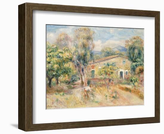 Collettes Farmhouse, Cagnes, La Ferme De Collettes, Cagnes, 1910-Pierre-Auguste Renoir-Framed Giclee Print