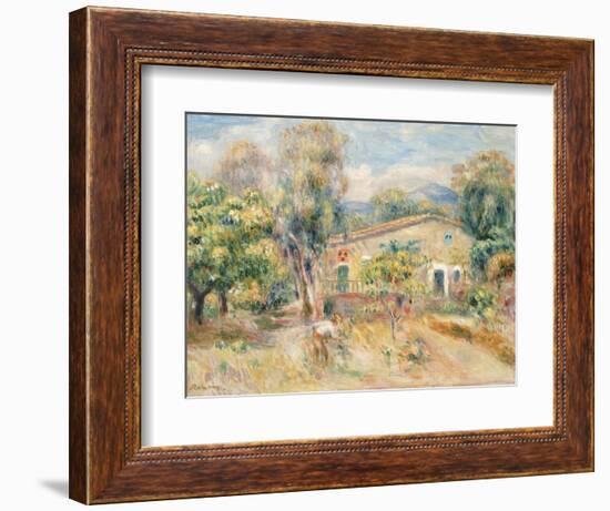 Collettes Farmhouse, Cagnes, La Ferme De Collettes, Cagnes, 1910-Pierre-Auguste Renoir-Framed Giclee Print