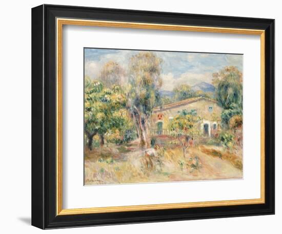 Collettes Farmhouse, Cagnes, La Ferme De Collettes, Cagnes, 1910-Pierre-Auguste Renoir-Framed Giclee Print