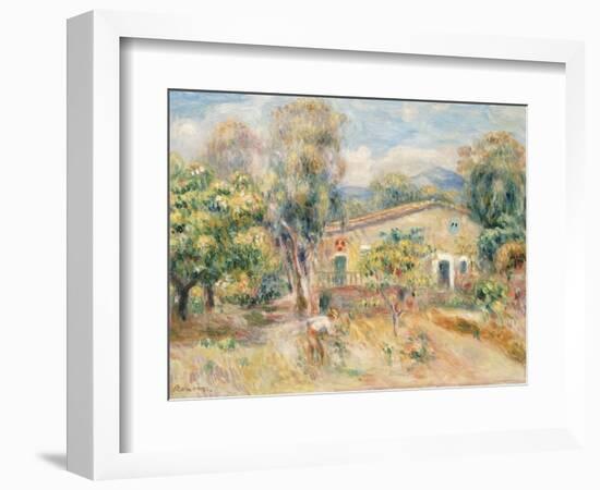 Collettes Farmhouse, Cagnes, La Ferme De Collettes, Cagnes, 1910-Pierre-Auguste Renoir-Framed Premium Giclee Print