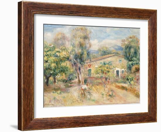 Collettes Farmhouse, Cagnes, La Ferme De Collettes, Cagnes, 1910-Pierre-Auguste Renoir-Framed Giclee Print