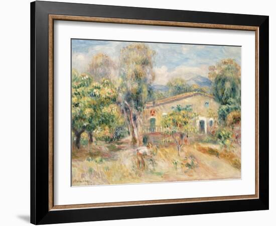 Collettes Farmhouse, Cagnes, La Ferme De Collettes, Cagnes, 1910-Pierre-Auguste Renoir-Framed Giclee Print