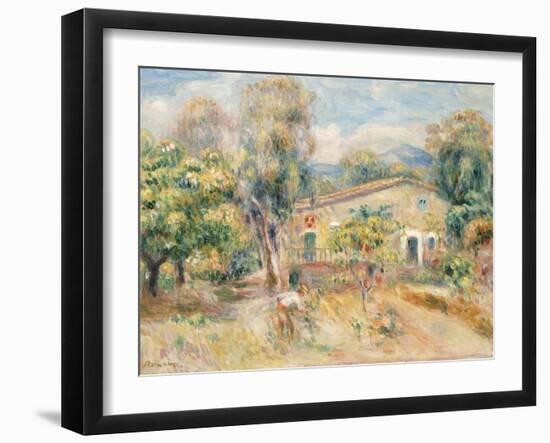 Collettes Farmhouse, Cagnes, La Ferme De Collettes, Cagnes, 1910-Pierre-Auguste Renoir-Framed Giclee Print